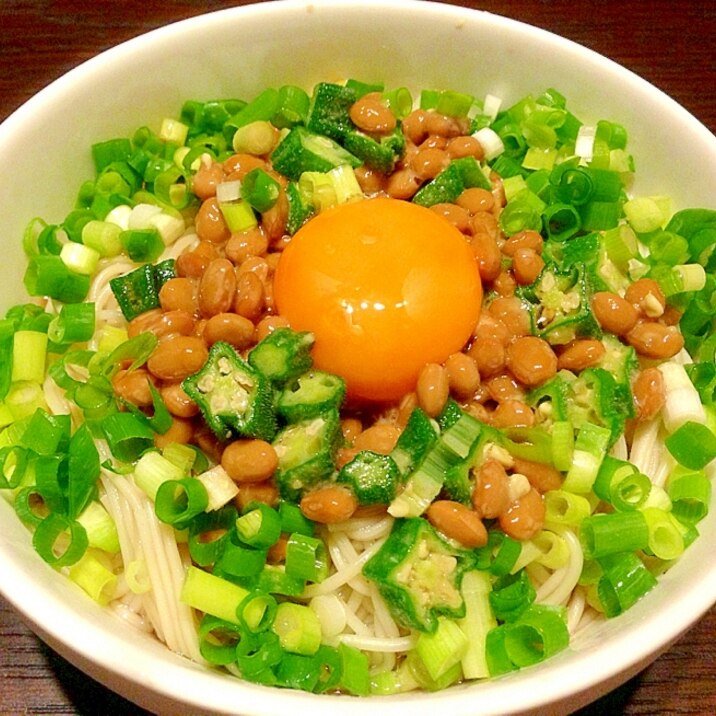 冬でも熱々 ネバネバぶっかけ素麺 レシピ 作り方 By ひろりん 729 楽天レシピ
